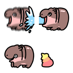 อิโมจิไลน์ little Hippo pig emoji