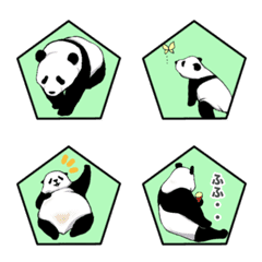 อิโมจิไลน์ Cute Japanese Pandas(Emoji)