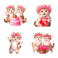 Chubby Kitten Emoji Flower crown 2