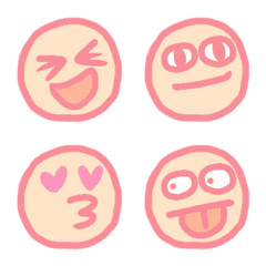 Funny and cute emoticons(Soft pink)