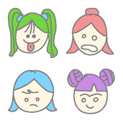 Gunjou YURUHETA cute girl Emoji