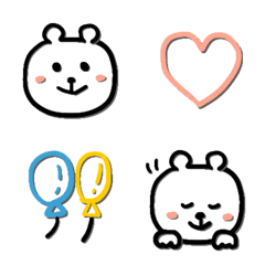 so cute white bear emoji