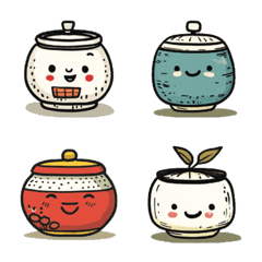 อิโมจิไลน์ Cute Pottery Series Emojis 02