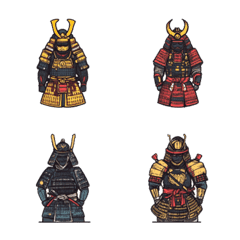 อิโมจิไลน์ Japanese Armor Emojis 01