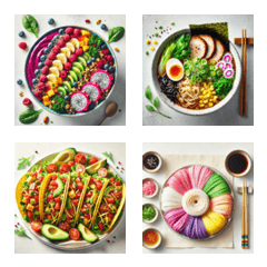 Delicious colorful foods!