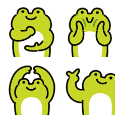 Smiling frog gesture emoji