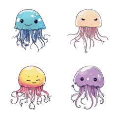 Cute Jellyfish Emojis