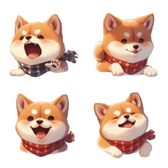 Cute Shiba Inu Healing Emoticons