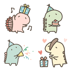 Cute Dinosaurs -Celebration2[Emoji]-