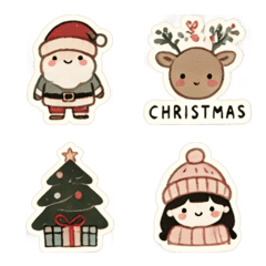 Cute Christmas emoji collection