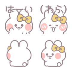 Yellow ribbon rabbit emoji 7