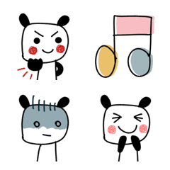 Cute kawaii panda emoji