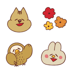 Emoji of forest animals