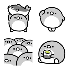 Monochrome penguin animated emoji