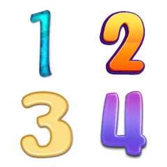 Number pastel puffy colourful animation