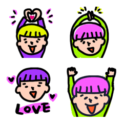 好可愛的小朋友emoji♡