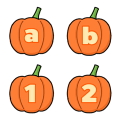 Pumpkin letters Emoji [a-z][0-9]