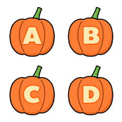 Halloween Pumpkin Letters Emoji