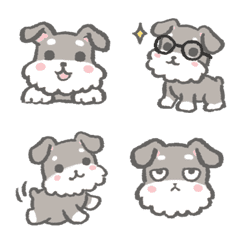 Cute schnauzer emoji 01