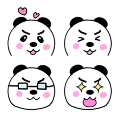 Easy to use cute panda emoji