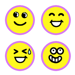 Face emojis various smiles, happy colors