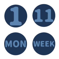 Date Stickers 13_Jeans blue