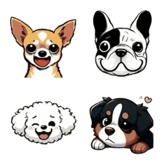 Various types of dogs emoji part2