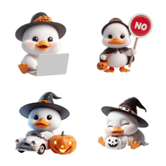 Halloween Call Duck Emoji v.1