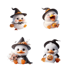 Halloween Call Duck Emoji v.4