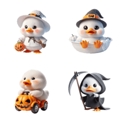 Halloween Call Duck Emoji v.3