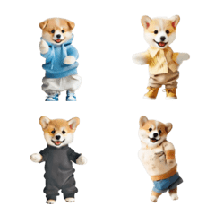 Dancing corgi [emoji]