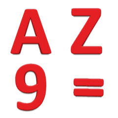 Alphabet red classic emoji