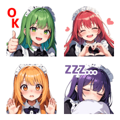 Cute maid emoji 5