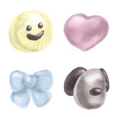 3D pastel color emojis