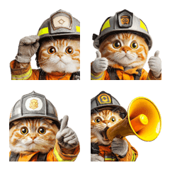 Cute Cat Firefighter(No Text)