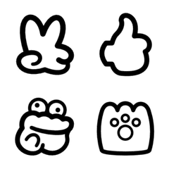 Cartoon style hand sign