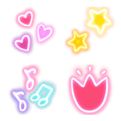 Soft and cute neon Emoji