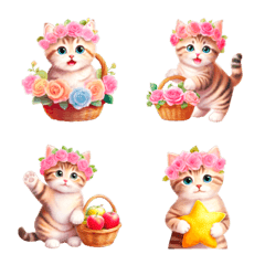 Chubby Kitten Emoji Flower crown AUT