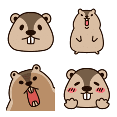 Funny marmots emojis.