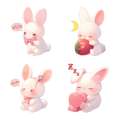 A cute rabbit's sweet life