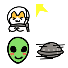 space cat and  alien