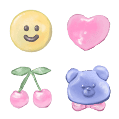 Cute 3D emojis.