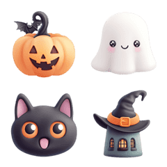 Emoji - Cute Halloween Letters