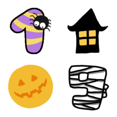 Halloween cute number emoji