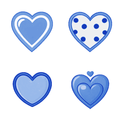 cute love heart(dark blue)