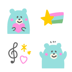 blue cute bear emoji