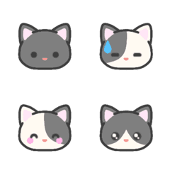 黒猫＊絵文字＊短毛