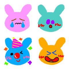 Funny Lazy Colorful Rabbits