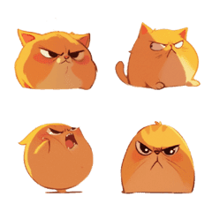 Fat orange cat who overreacted funny 01