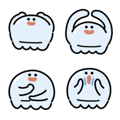 Smiling jellyfish gesture anime emoji
